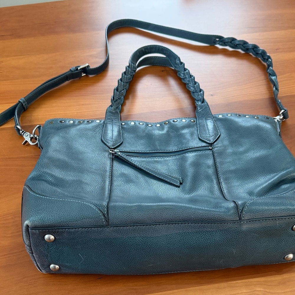 Frye Soraya Steel Color Leather Bag